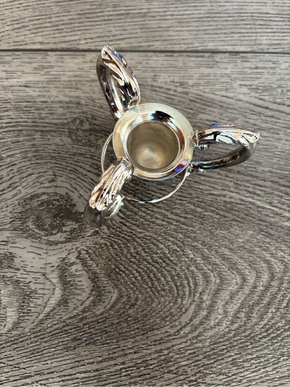 Polished Silver plated Triple-Band Statement Ring — Silver